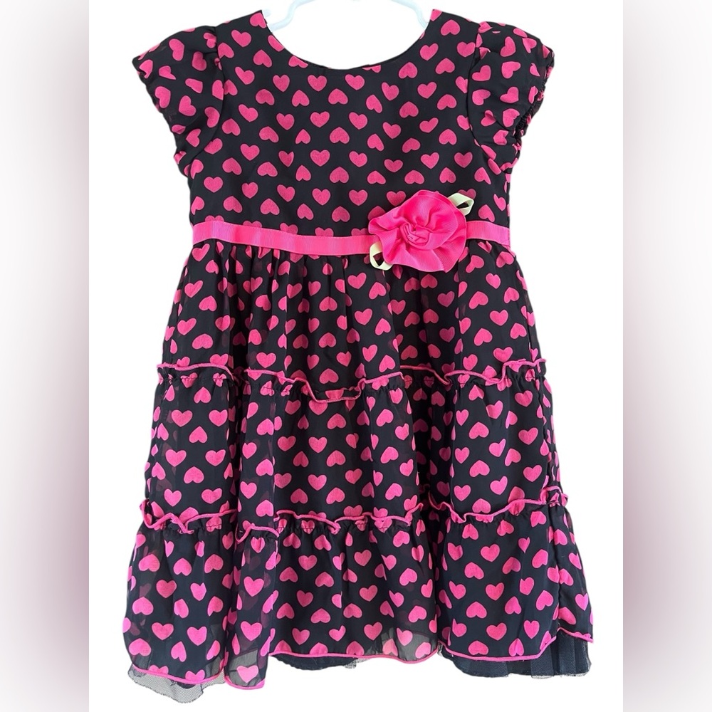 HP💥🔥 x 2 Girl's Youngland Multicolored A-line Dress with Ruffled Embellishments - Picture 7 of 8